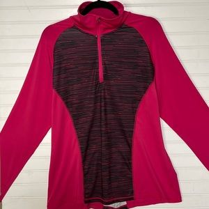 Everlast exercise top pink 1/4 zipper EUC workout gear